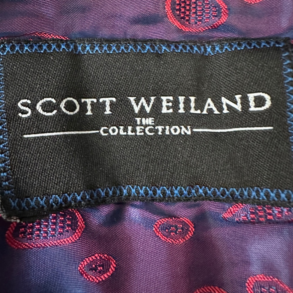 Scott Weiland Collection Mens Striped Button Shirt Flip Cuff Paisley White 3XL - Picture 8 of 12